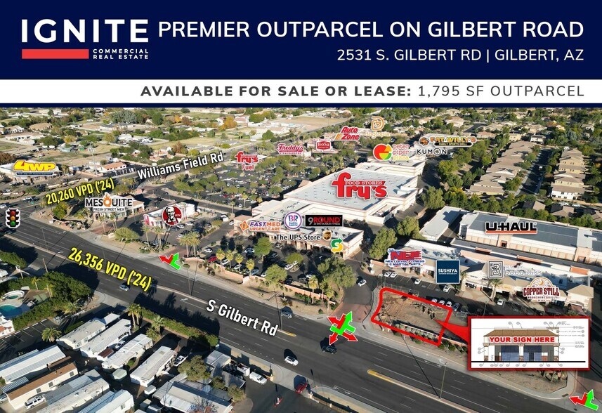 Primary Photo Of SEC Gilbert & Williams Field Rd, Gilbert Storefront Retail Office For Sale