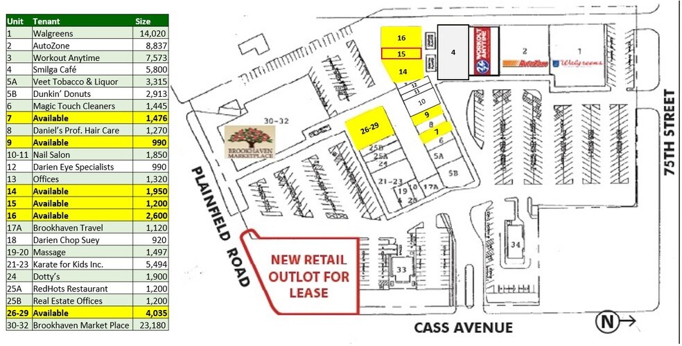 More Photos Of 7516 S Cass Ave, Darien Unknown For Lease