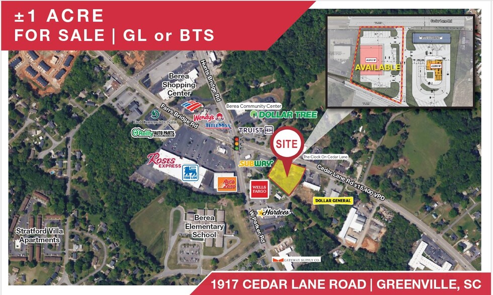 Primary Photo Of 1917 Cedar Lane, Greenville Land For Lease