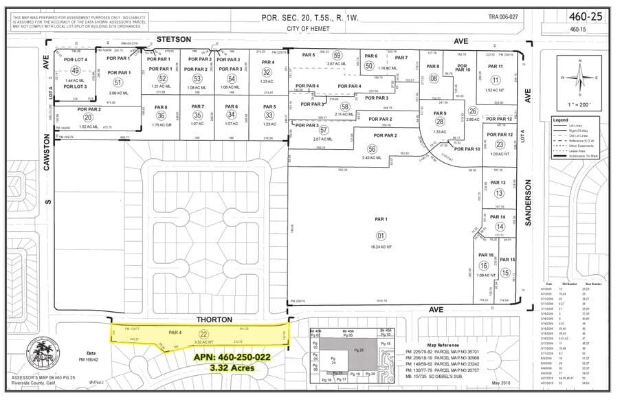 More Photos Of SEC S Cawston Ave & W Thornton Ave, Hemet Land For Sale