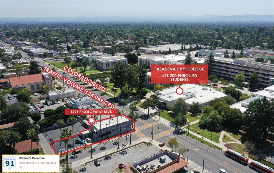 More Photos Of 1487-1491 E Colorado Blvd, Pasadena Storefront Retail Office For Lease
