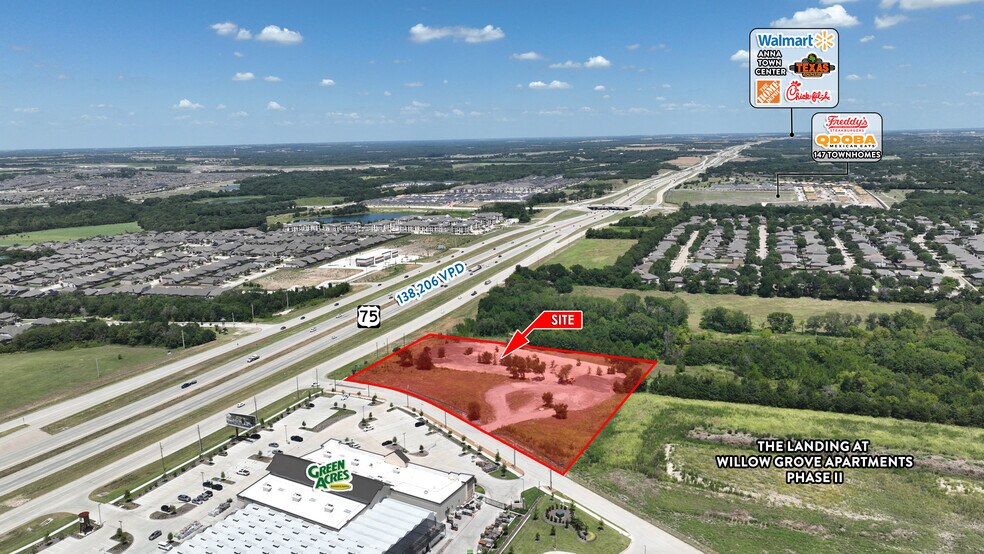 More Photos Of NEC Willow Grove Way & Hwy 75, Melissa Land For Lease