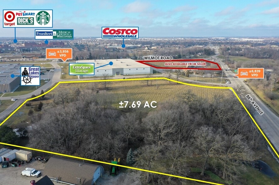 Primary Photo Of 7.69 AC Adj. to Wilmot Road, Pleasant Prairie Land For Sale