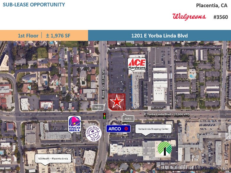 More Photos Of 1201 E Yorba Linda Blvd, Placentia General Retail For Lease