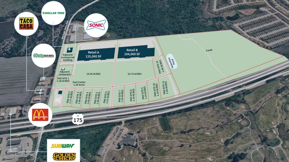 Primary Photo Of NWQ HWY 175 & FM 148, Crandall Department Store For Lease