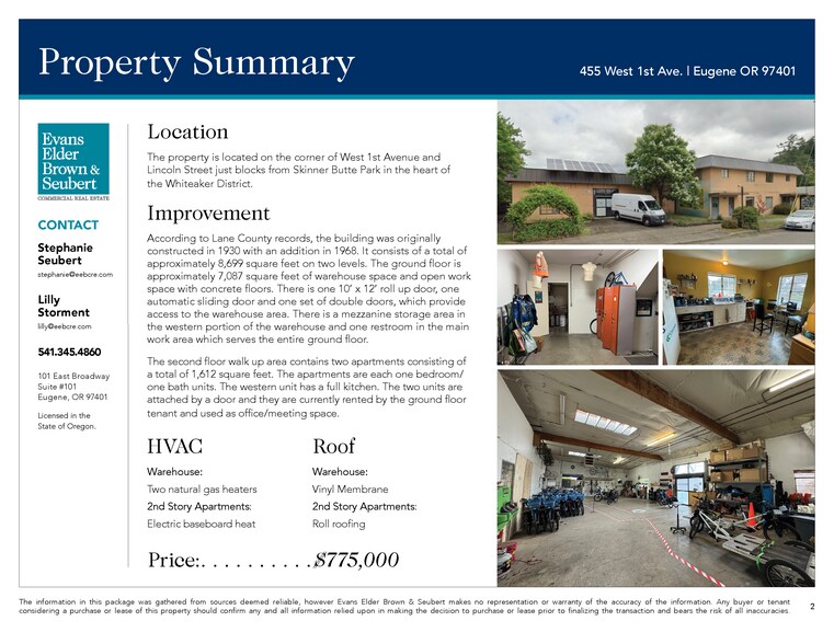 More Photos Of 455 W 1st Ave, Eugene Freestanding For Sale