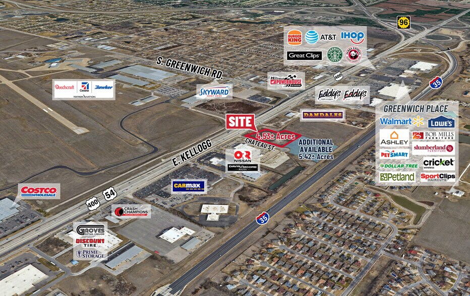 Primary Photo Of 10727 E Kellogg Dr, Wichita Land For Sale