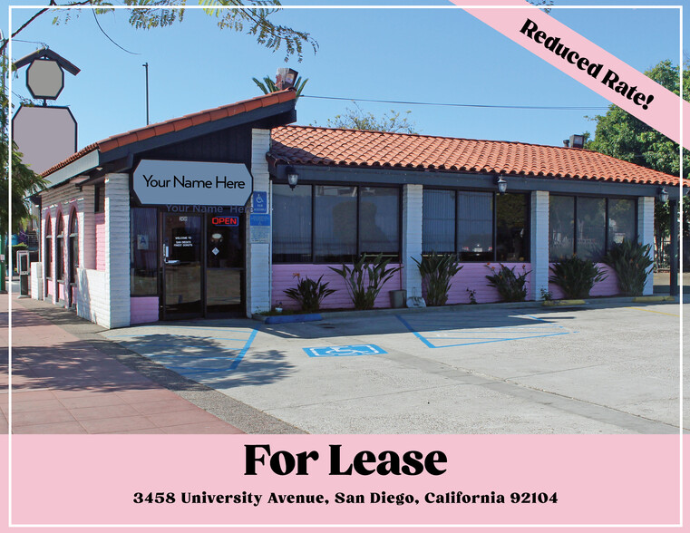 Primary Photo Of 3458 University Ave, San Diego Freestanding For Lease