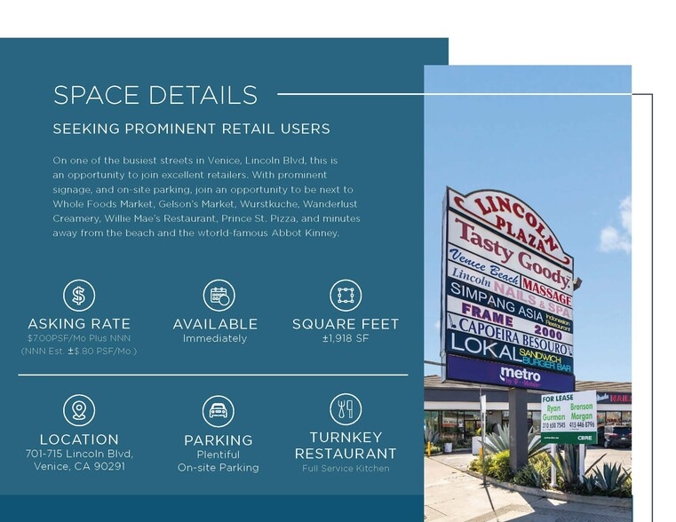 More Photos Of 701-715 Lincoln Blvd, Venice Unknown For Lease