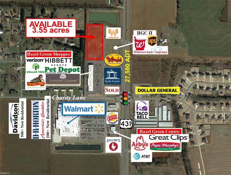 Primary Photo Of 14739 Highway 231 431 N, Hazel Green Land For Sale