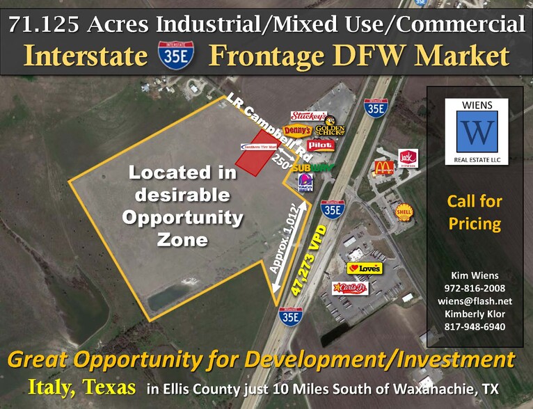 Primary Photo Of 154 Interstate 35E, Italy Land For Sale