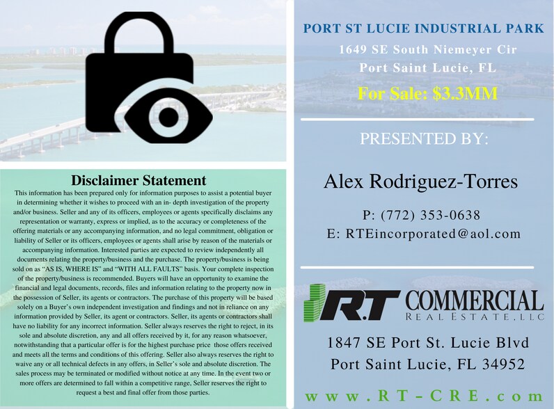 More Photos Of 1649 SE South Niemeyer Cir, Port Saint Lucie Warehouse For Sale