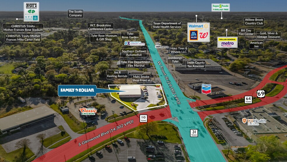 More Photos Of 403 Glenwood blvd, Tyler Freestanding For Sale