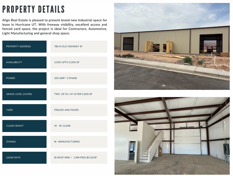 More Photos Of 780 Old Highway 91, Hurricane Industrial For Lease