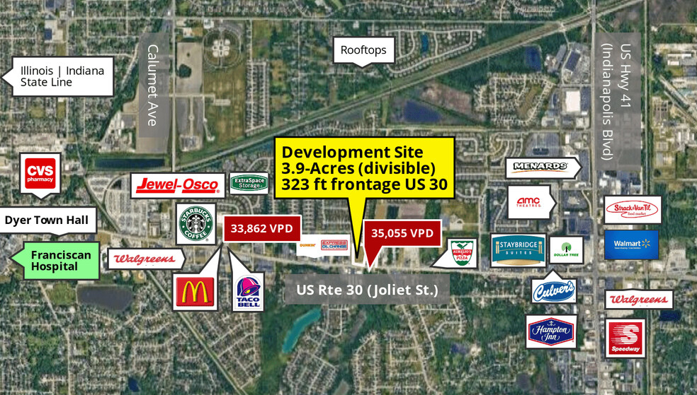 Primary Photo Of US 30 - 3.9 Acres (divisible), Dyer Land For Sale