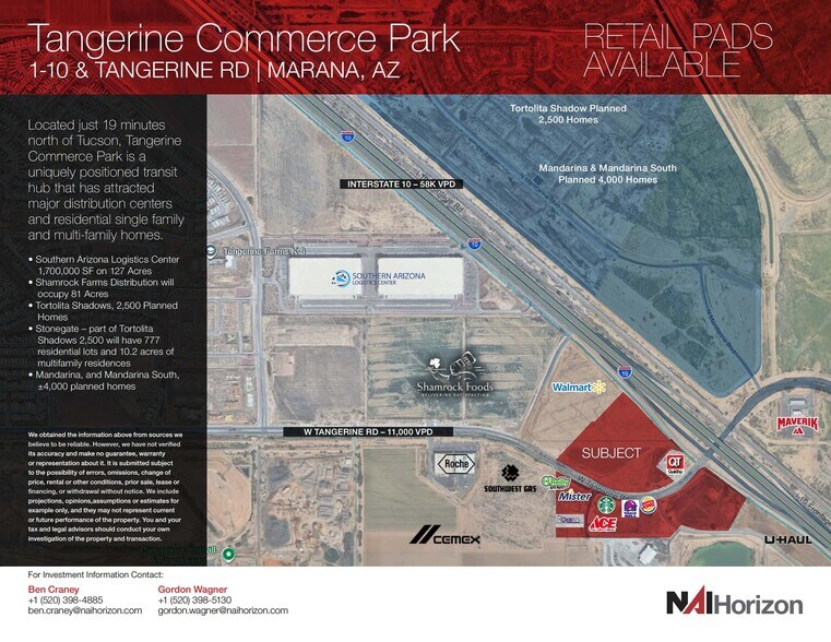 Primary Photo Of Tangerine & I-10, Marana Land For Sale