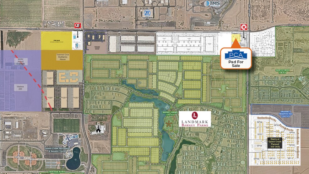 More Photos Of SWC Meridian Road d & Germann Road, Queen Creek Land For Lease