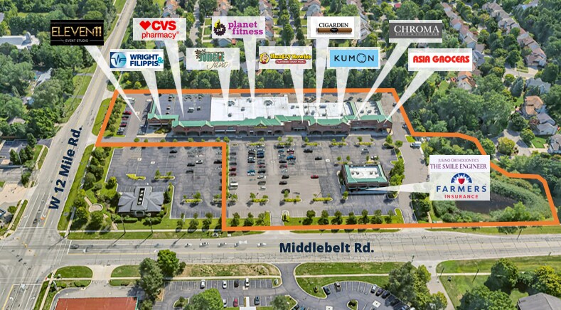 Primary Photo Of 27616-27690 Middlebelt Rd, Farmington Hills Freestanding For Lease