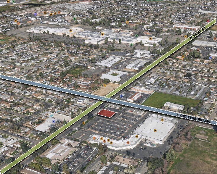 More Photos Of N 1st & Gettysburg Ave, Fresno Land For Lease