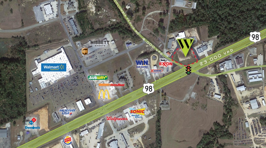 Primary Photo Of NEC of Highway 98 and Columbia Purvis Rd, Columbia Land For Sale