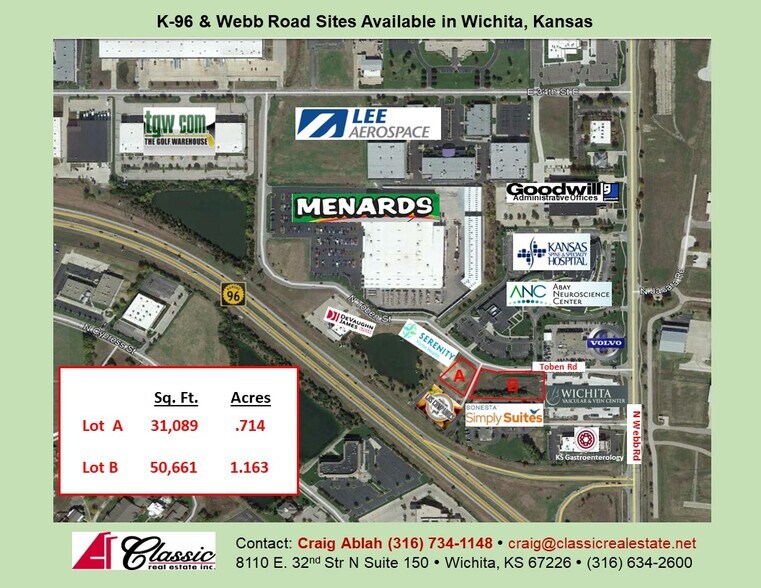 Primary Photo Of K96 Expy & Webb Rd, Wichita Land For Sale