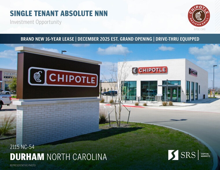 Primary Photo Of 2115 E NC Highway 54, Durham Fast Food For Sale