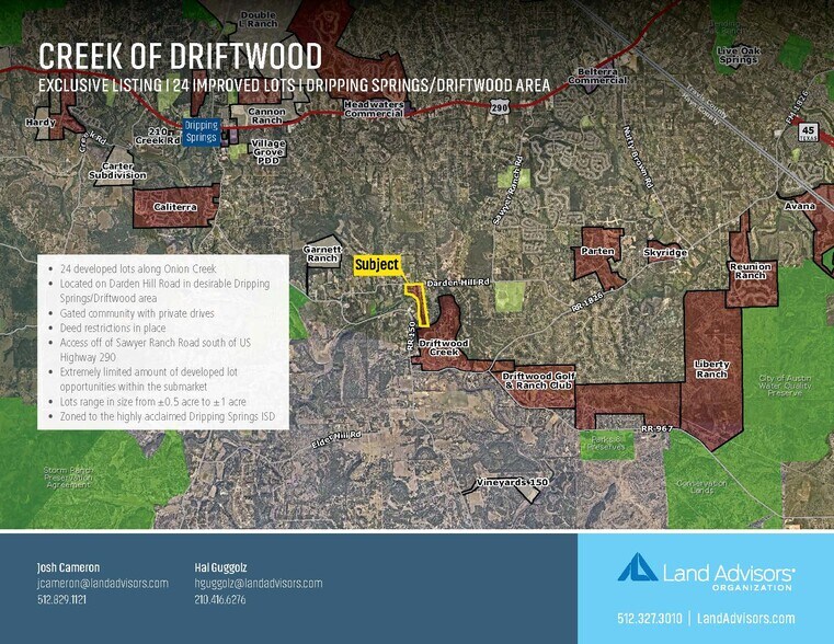 More Photos Of Onion Creek Lane, Driftwood Land For Sale
