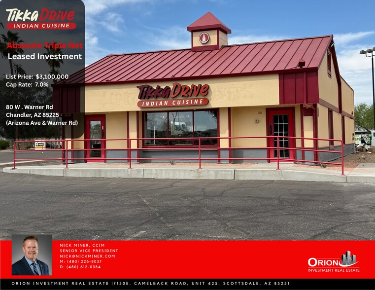 Primary Photo Of 80 W Warner Rd, Chandler Fast Food For Sale