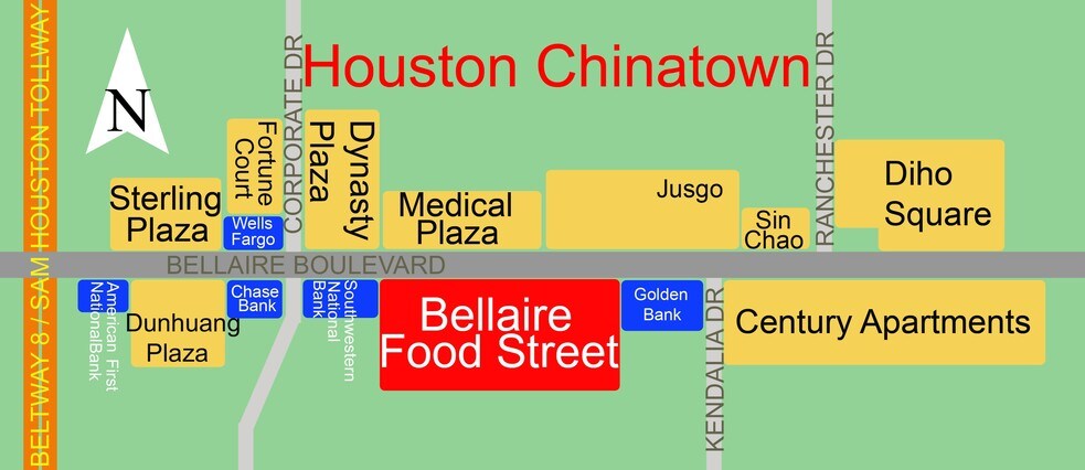 More Photos Of 9393 Bellaire Blvd, Houston General Retail For Lease