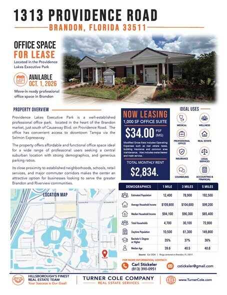 More Photos Of 1313 Providence Rd, Brandon Office Residential For Lease