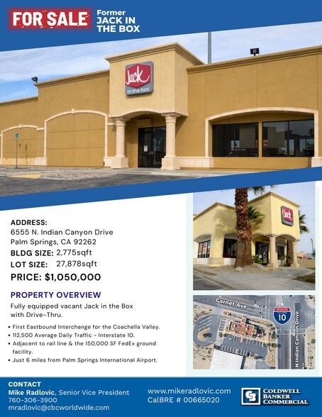 More Photos Of 6555 Indian Canyon Dr, North Palm Springs Fast Food For Lease