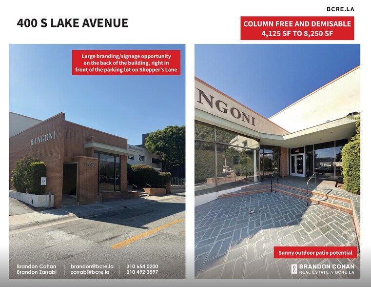 More Photos Of 396-400 S Lake Ave, Pasadena Storefront For Lease
