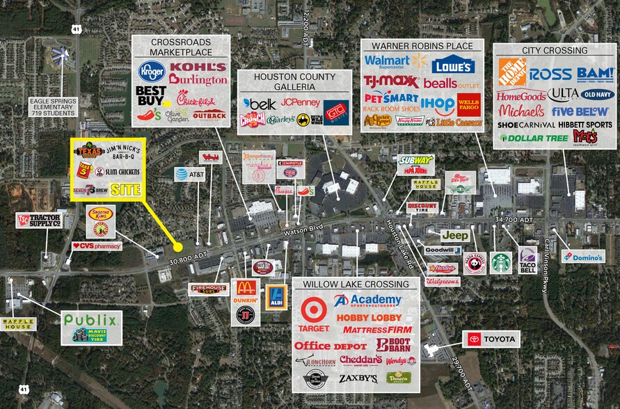 Primary Photo Of 4040 Watson Blvd, Warner Robins Land For Lease