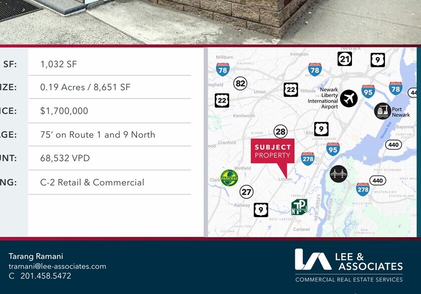 More Photos Of 41 W Edgar Rd, Linden Storefront Retail Office For Sale