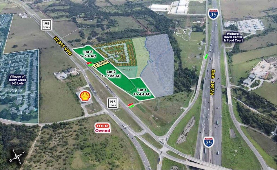More Photos Of Intersection of I-35, 195, and 130, Georgetown Land For Sale