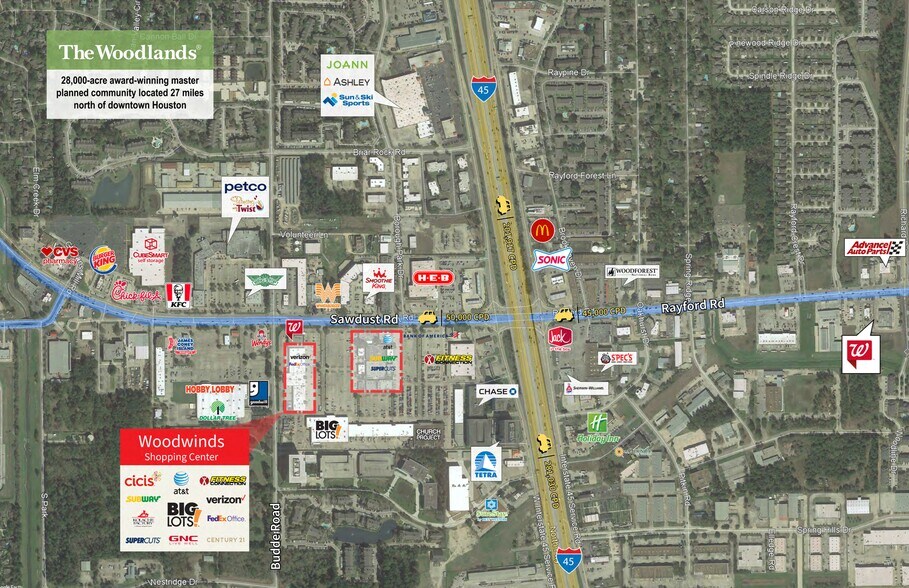 More Photos Of 309-367 Sawdust Rd, The Woodlands General Retail For Sale