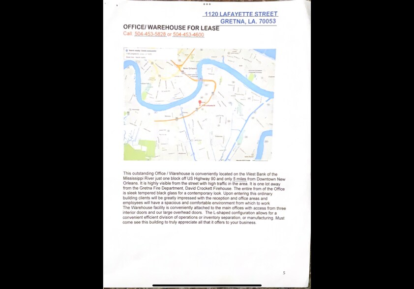 More Photos Of 1120 Lafayette St, Gretna Showroom For Lease