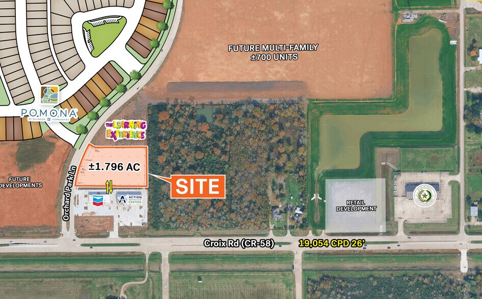 Primary Photo Of NEC of Orchard Park & Croix Rd ln, Manvel Land For Sale