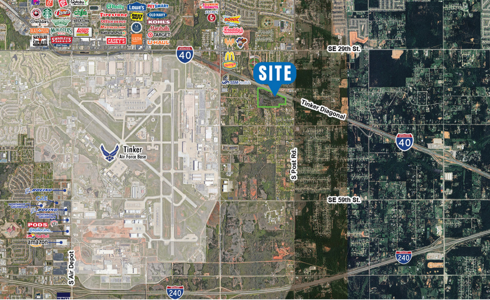 Primary Photo Of I-40 Service Rd @ between Douglas & Post, Oklahoma City Land For Sale