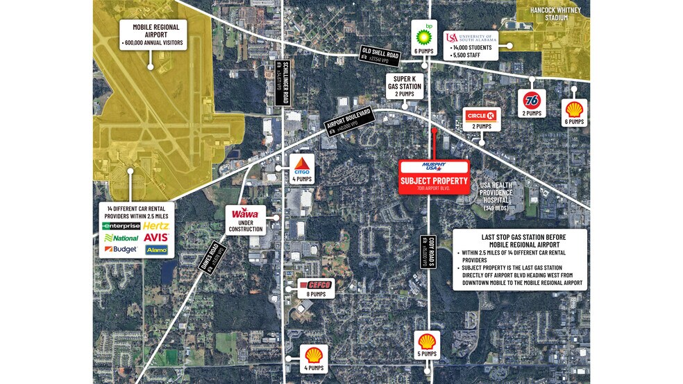 More Photos Of 7081 Airport Blvd, Mobile Freestanding For Sale