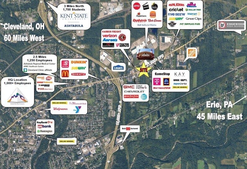 Primary Photo Of 3112 N Ridge Rd E, Ashtabula Freestanding For Sale