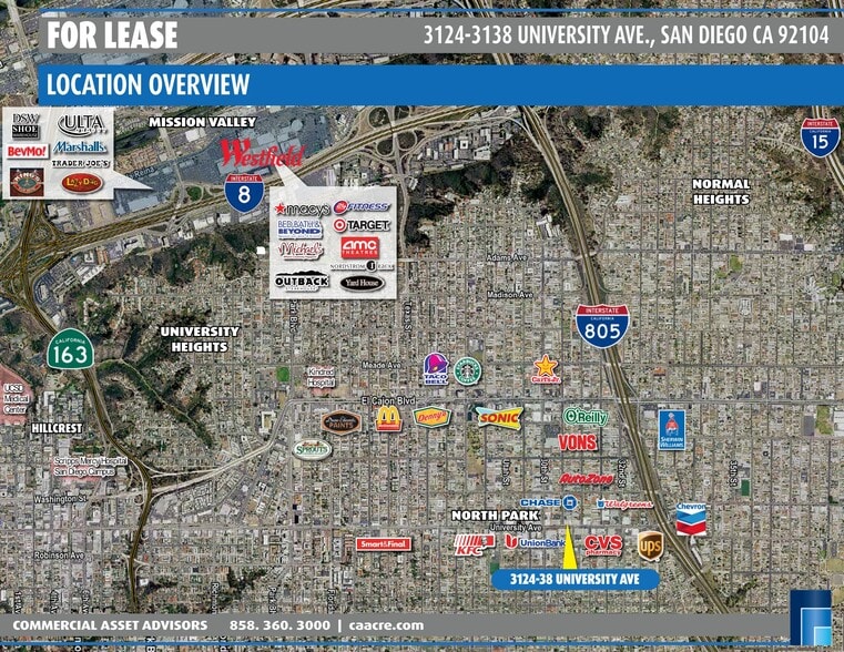 More Photos Of 3124-30 University Ave, San Diego General Retail For Lease