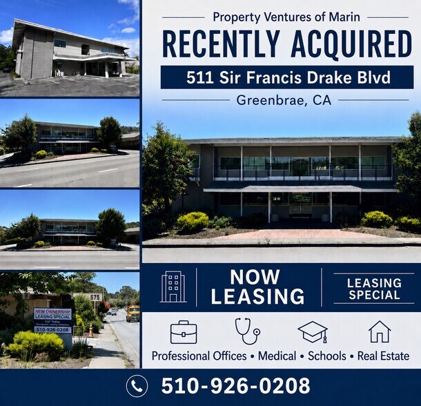 Primary Photo Of 511 Sir Francis Drake Blvd, Greenbrae Office For Lease