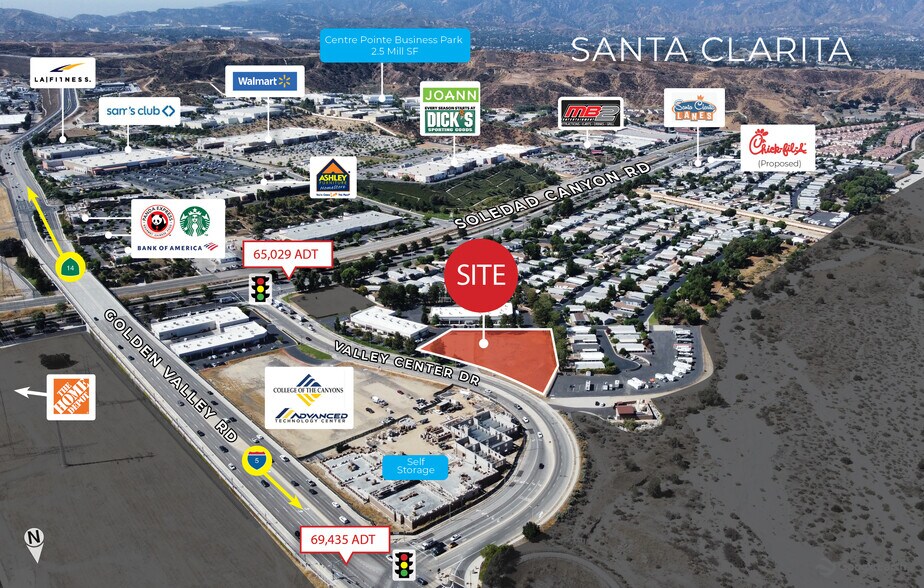 Primary Photo Of Valley Center Drive @ Soledad Canyon Road, Santa Clarita Land For Lease