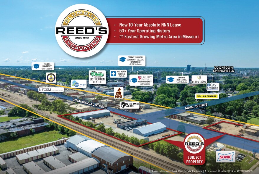 Primary Photo Of 600-611 W Commercial St, Springfield Warehouse For Sale