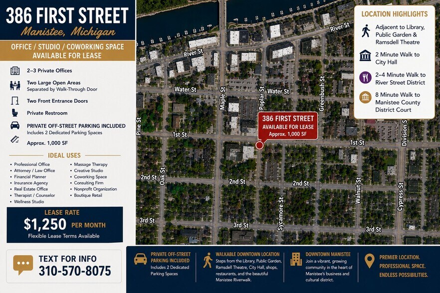 More Photos Of 384 1st St, Manistee Office Residential For Lease