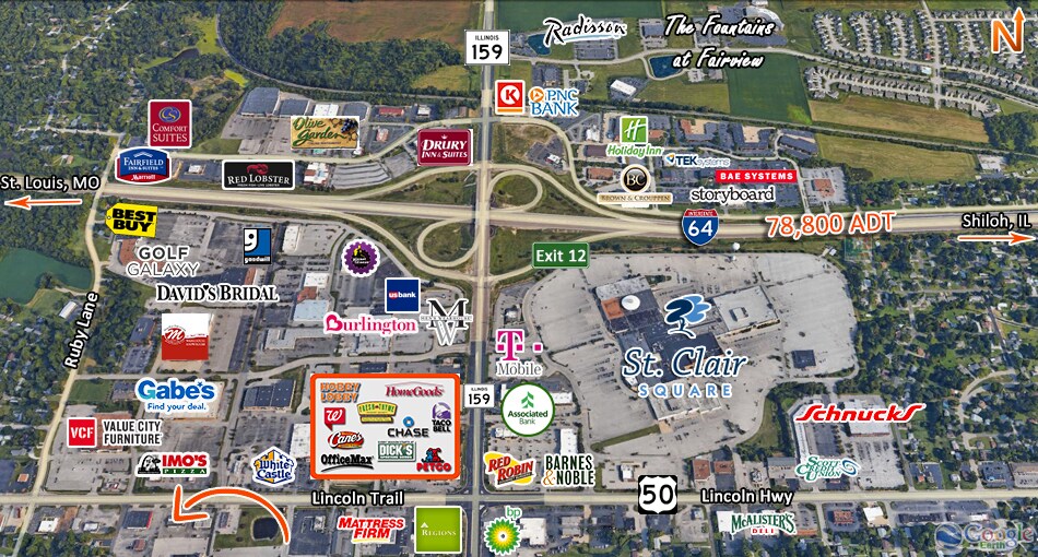 More Photos Of 10820 Lincoln Trl, Fairview Heights Land For Lease