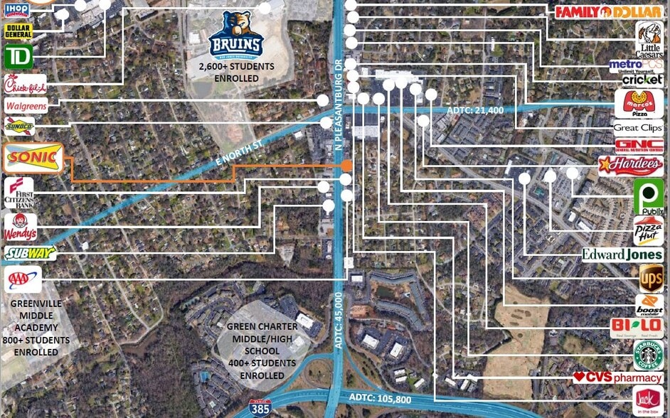 More Photos Of 954 N Pleasantburg Dr, Greenville Fast Food For Lease