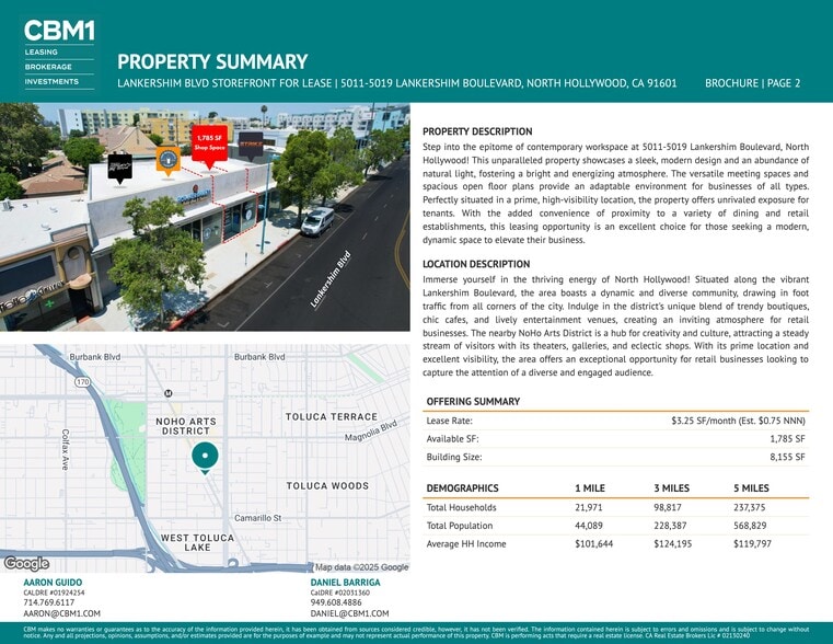 More Photos Of 5011-5019 Lankershim Blvd, North Hollywood Storefront Retail Residential For Lease