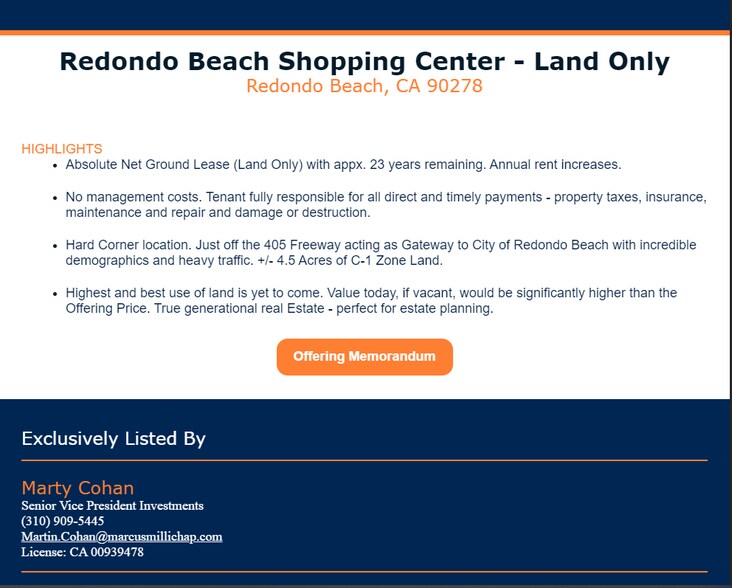 More Photos Of 2701 Manhattan Beach Blvd, Redondo Beach Land For Sale